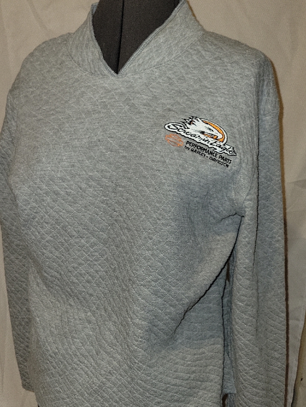 Gear Harley-Davidson Light weight Quilted V-Neck Pullover w/ Embroidered Logo